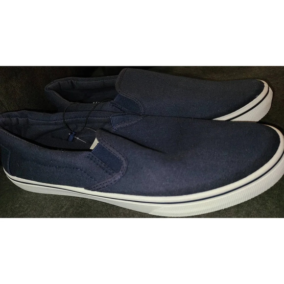 OT Revolution Men's Navy Blue Canvas Upper Slip-On Loafers Shoes Size 10 (DD) - Picture 2 of 7